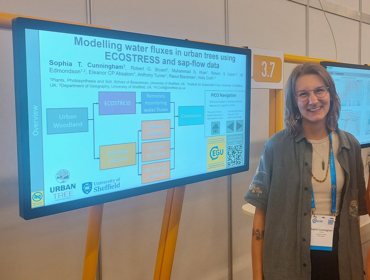 stcunningham3's tweet image. What an incredible week in Vienna at #EGU24 with @DrHollyCroft lab group. Feeling very inspired by all the latest research in remote sensing and plant physiology &amp;amp; honoured to have presented my own research @RobertCaine21 @DrMuhammadSK92 @RaoulBlackman @urbantreeobs @ScienceShef