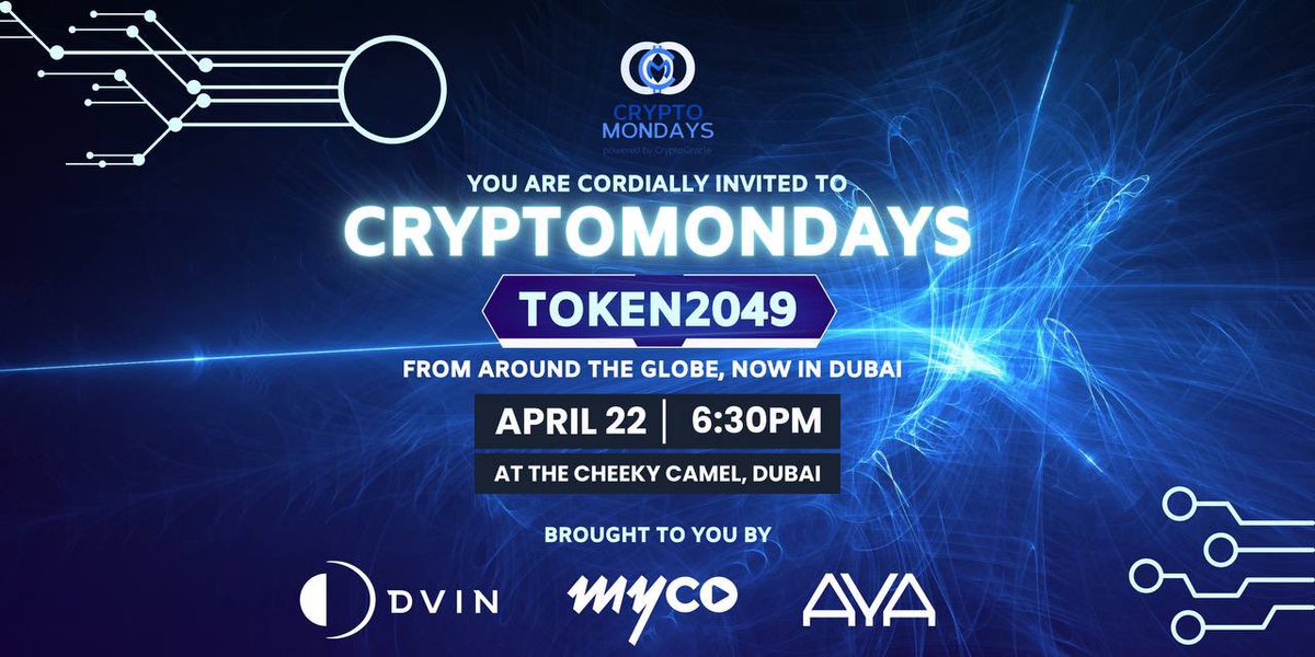 I'll be moderating a panel on Regenerative Finance: Catalyzing Earth Restoration with Web3 in the MENA Region, at Crypto Mondays - TOKEN2049 Dubai. Register to celebrate #EarthDay with a fireside chat on Blockchain x Sustainability. See you there! lu.ma/cryptomondaysd…