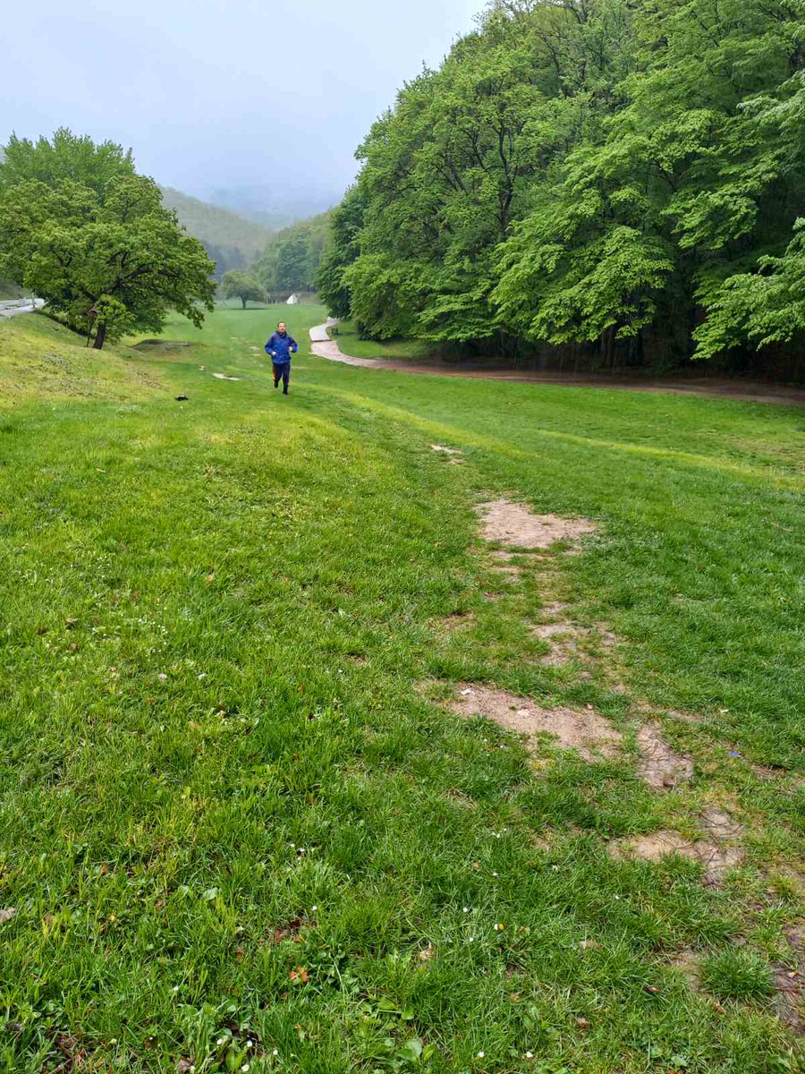 Morning run in the rain, Gërmia Park #greenliving