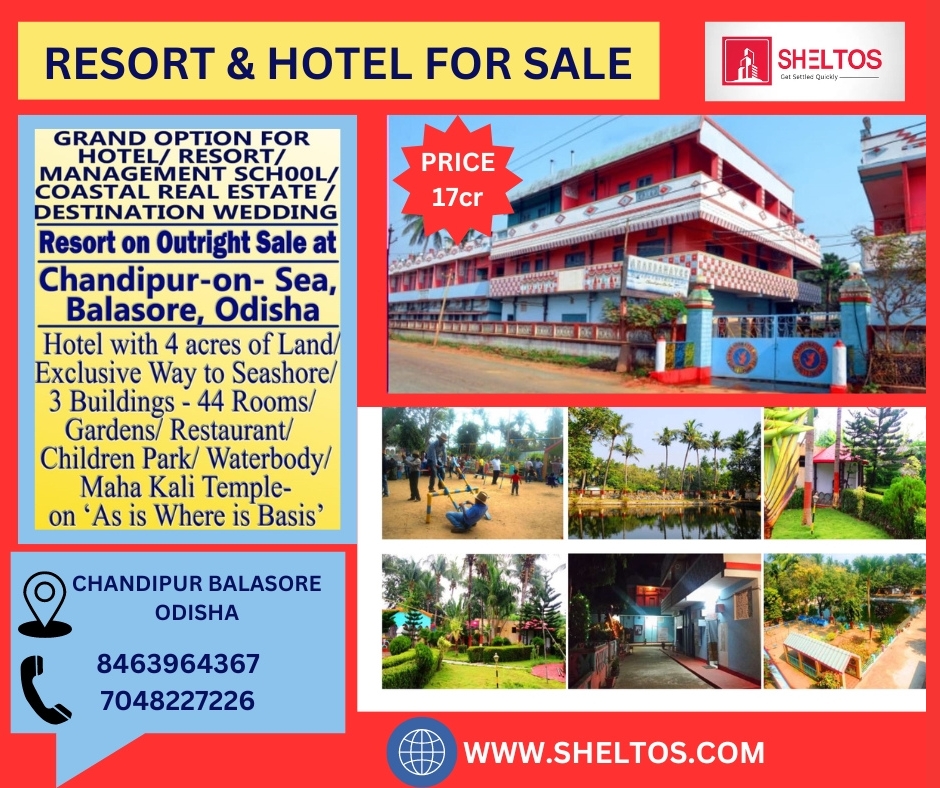 📷 FOR SALE: Iconic Chandipur Resort & Hotel 📷

#ChandipurResort #BalasoreHospitality #OceanfrontProperty #InvestmentOpportunity #HistoricHotel #ResortForSale #LuxuryRealEstate #ChandipurTourism #BeachfrontResort #BusinessInvestment #sheltos