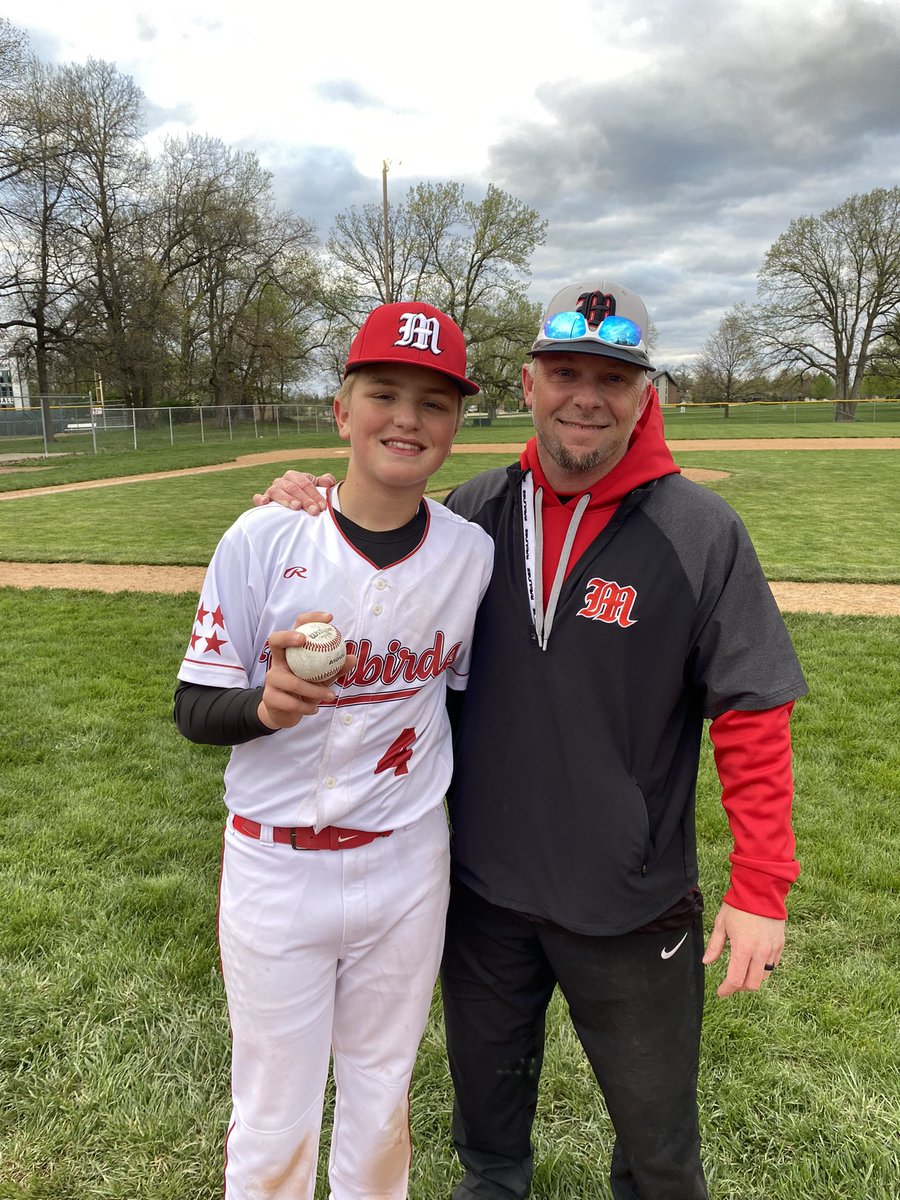 Big team win in terrible weather conditions for MATBO 13U and this dude threw first career No-Hitter! #prouddadmoment