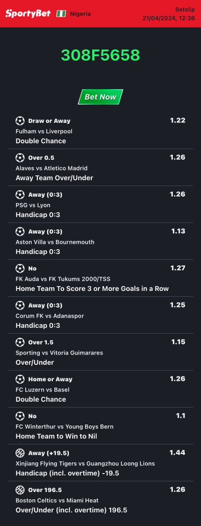 SHARP 10 ODDS FOR THE DAY 308F5658