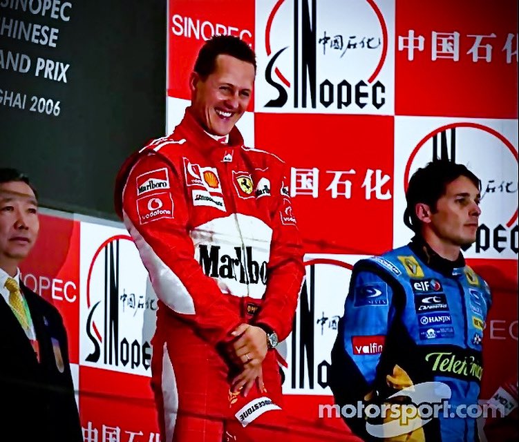 One of the best memories of #ChinaGP was being on the podium for Michael’s last win…