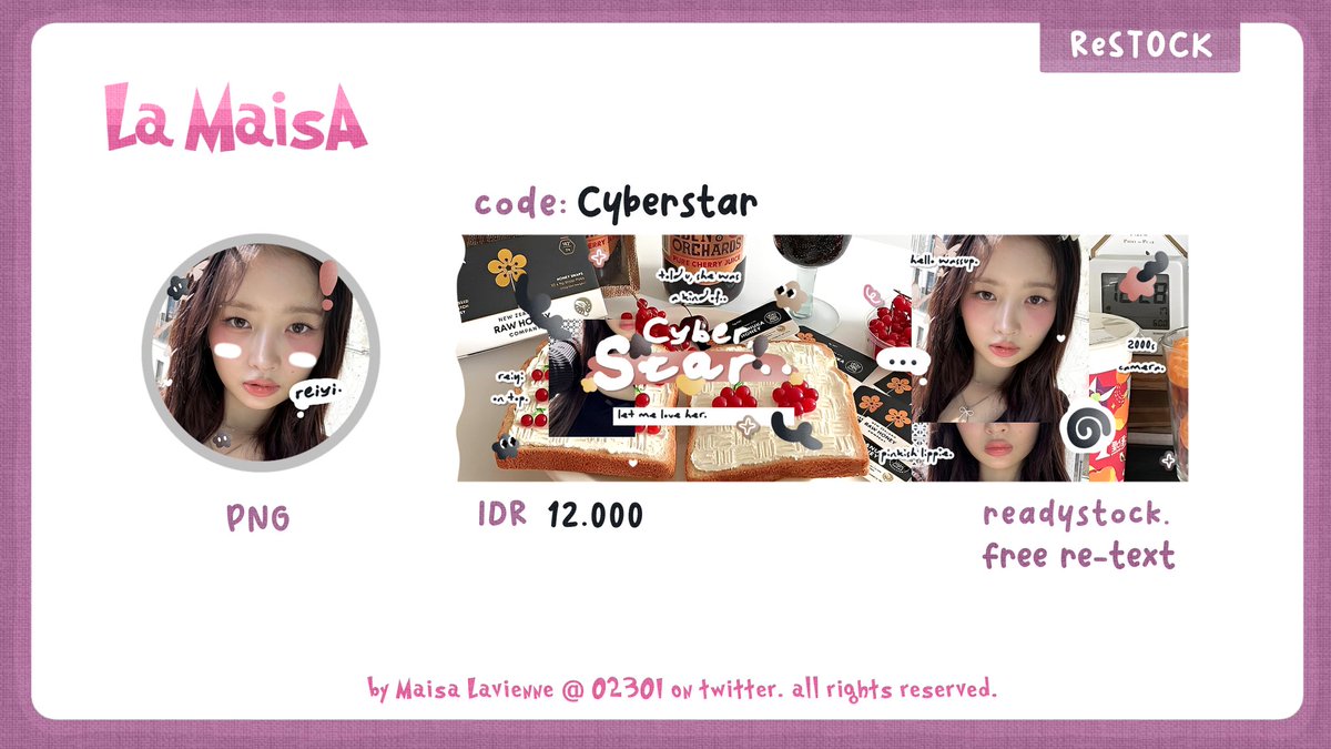 lamaisac's tweet photo. help repost please? thank you!

haloo aku ada layout readystock rei &amp; joy 12k/each, free re-text!
#zonauangᅠ https://t.co/VnF4RrITp3