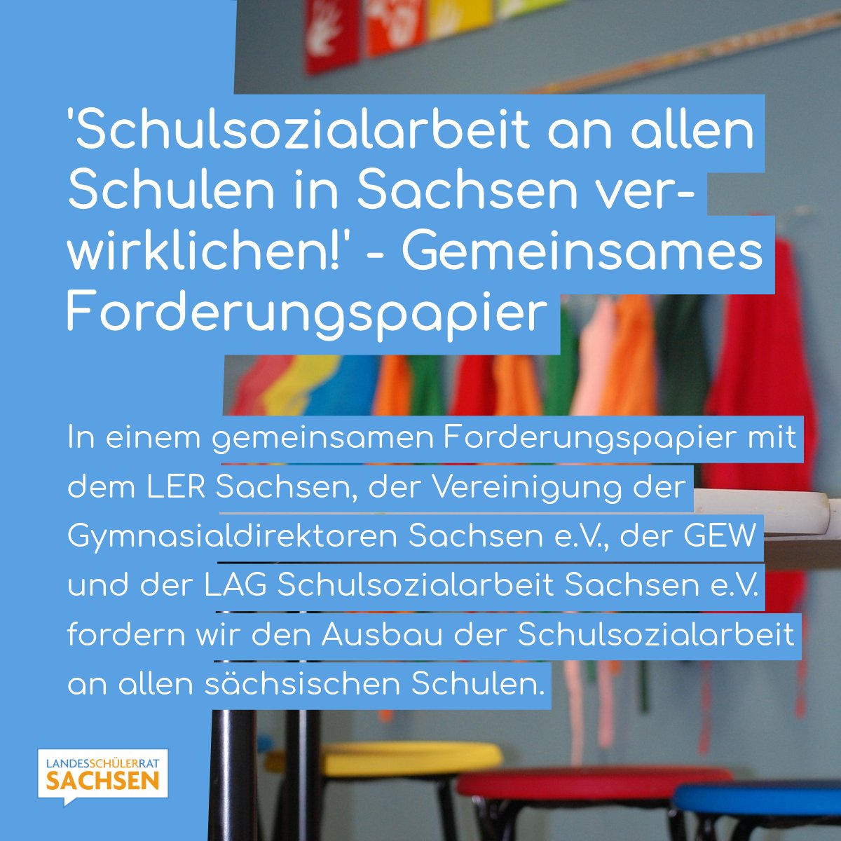 Wir unterstützen das gemeinsame Forderungspapier zum Ausbau der Schulsozialarbeit an allen sächsischen Schulen! Unser ausführliches Statement hier ⬇️
svlink.de/eOvkv