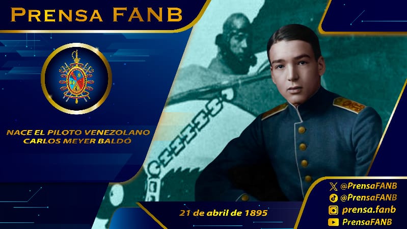 🗓️ #21Abr || Carlos Meyer Baldó, piloto venezolano, obtuvo el distinguido título de 'As de Ases' en la Aviación Militar Alemana durante la Primera Guerra Mundial. Al regresar a su querida patria, fundó la Fuerza Aérea Venezolana, dejando una huella imborrable en la historia de su