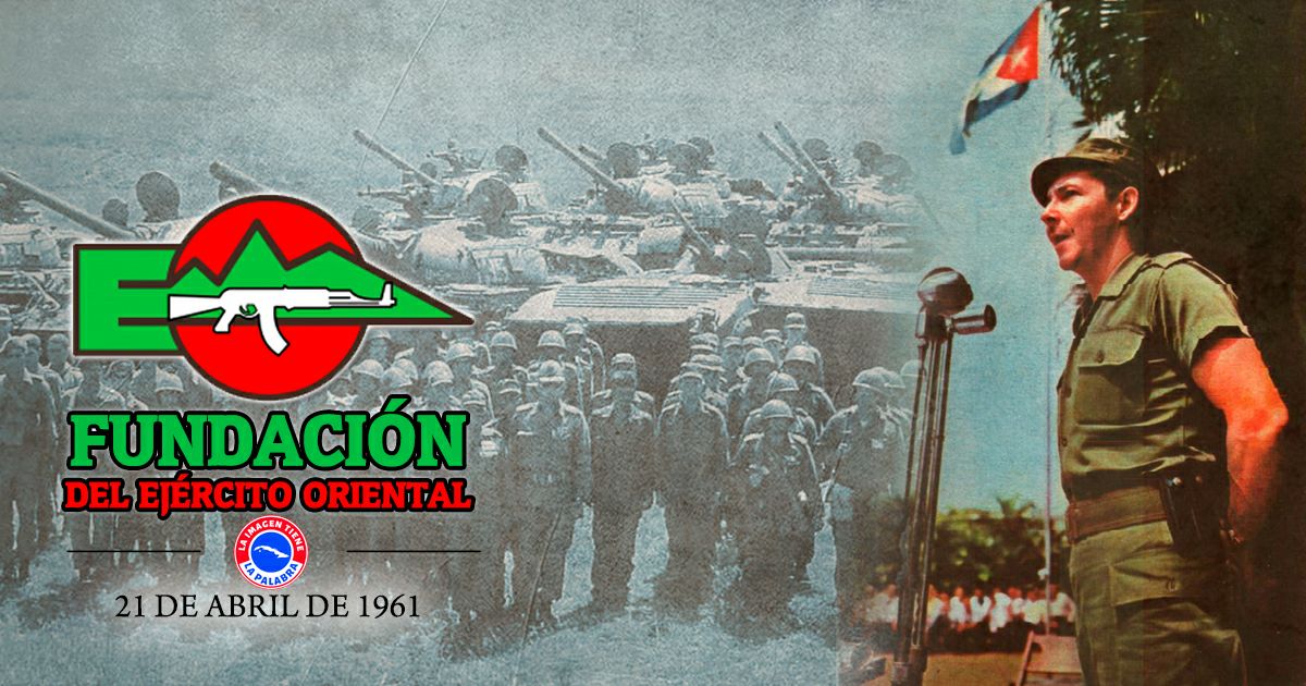 Hoy se conmemora el 63 aniversario de la fundación del @EjrcitoOrienta1 fundado por Raúl Castro Ruz en aquel entonces Ministro de las @MinfarC. Ser fieles a la #Patria, la Revolución y el Socialismo es y será siempre su mayor compromiso. Muchas Felicidades. #UnaMejorJuventud