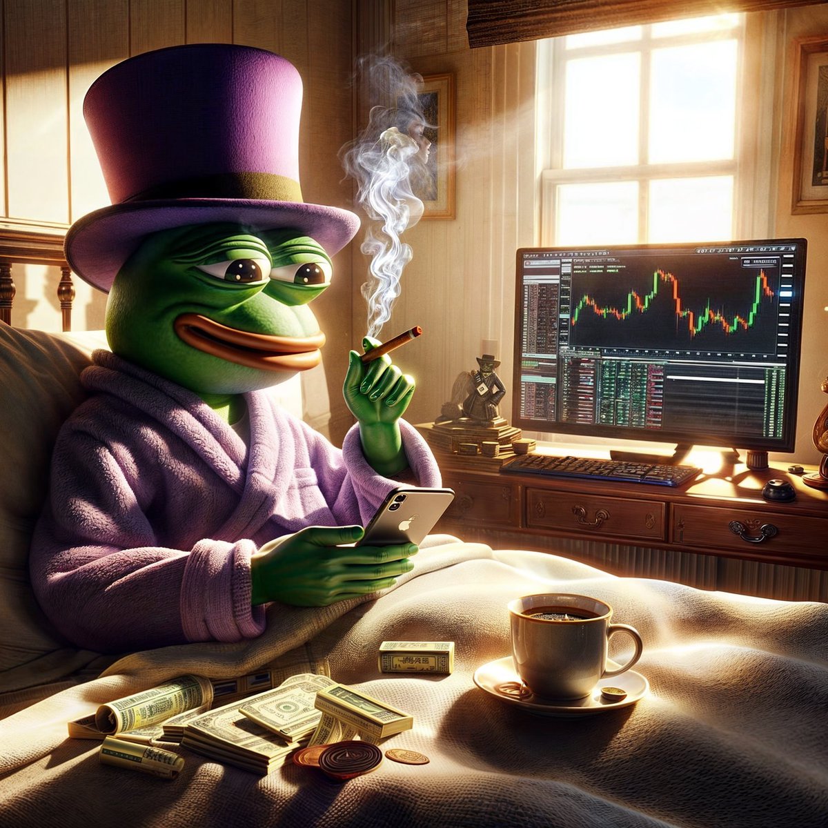 'GM PEPE' is LIVE on @ourZORA ONLY 420 EDITIONS 69 $DEGEN GO GO GO.