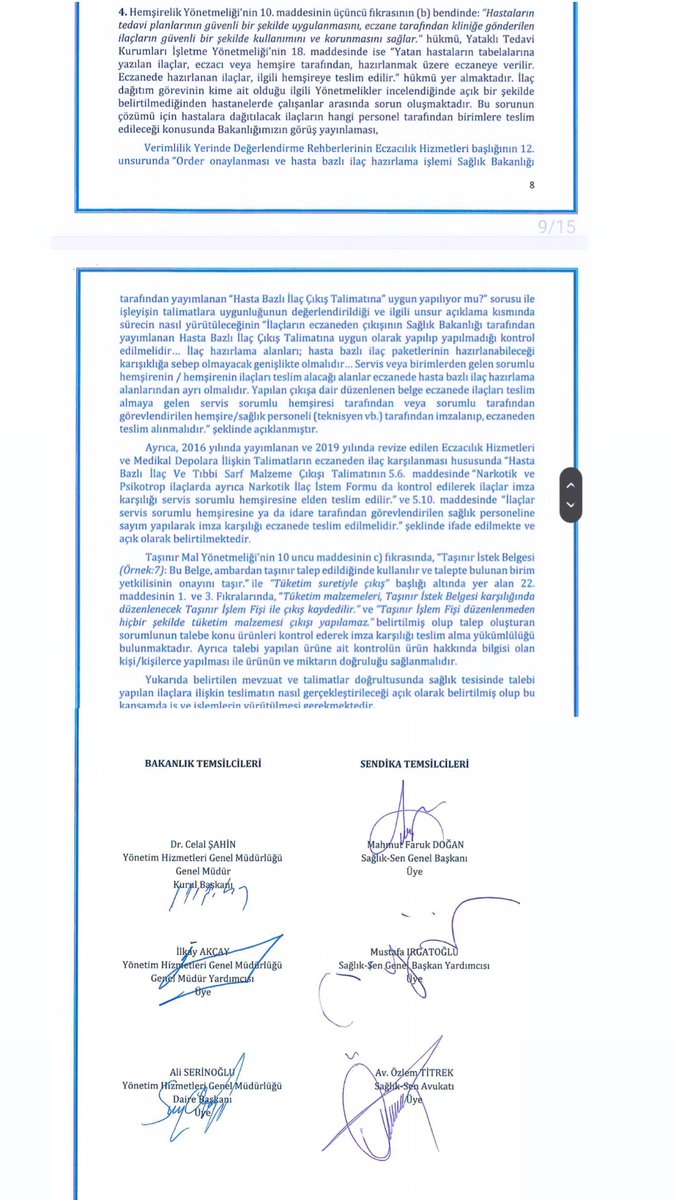 Yetkili sendikaya üye olan hemşire arkadaşlarım. 
Bu görseli kurumunuzdaki yetkili sendika temsilcisine gösterin ve sorun  Neden hemşirelerin Eczaneden ilaç alması için yapılan görüşmelerde karara itiraz etmeyerek imzaladınız diye. 

Cevapları yorum kısmında belirtebilirsiniz.