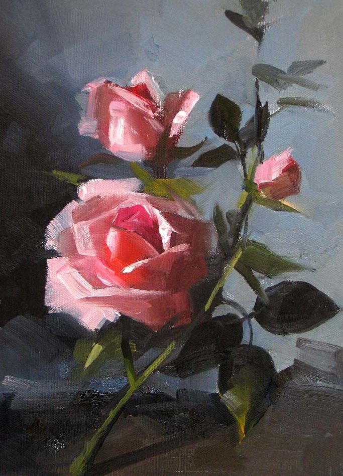Os regalo unas rosas. Qiang Huang.🎨🖌️