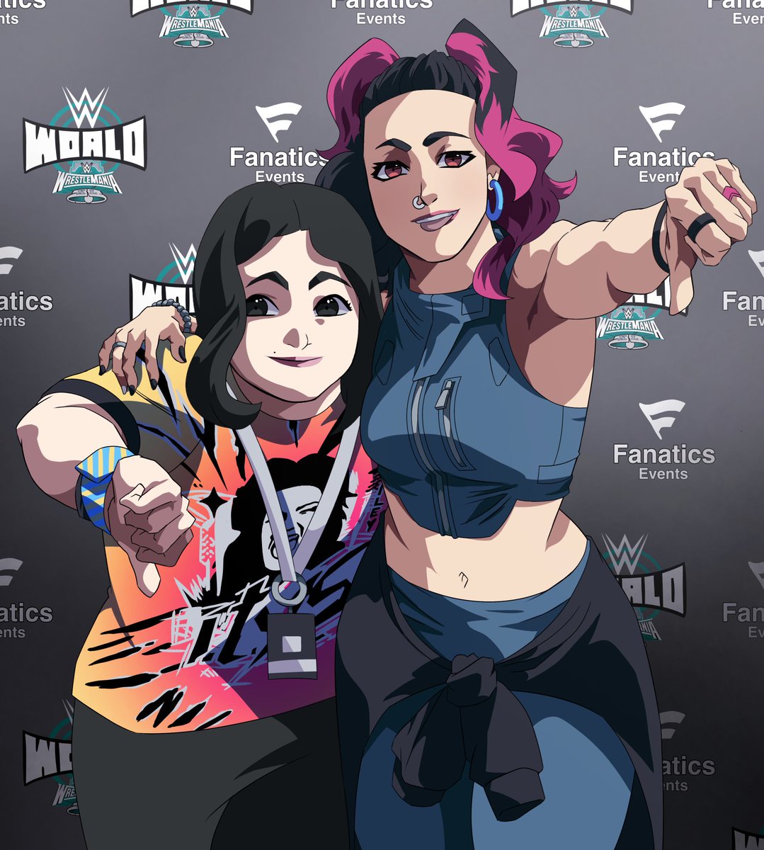 @itsBayleyWWE & I, the @NorbertoGaetan edition! Thanks so much for your art, I love your work & find your style is so cool! Wanted to commemorate a cool moment 😊