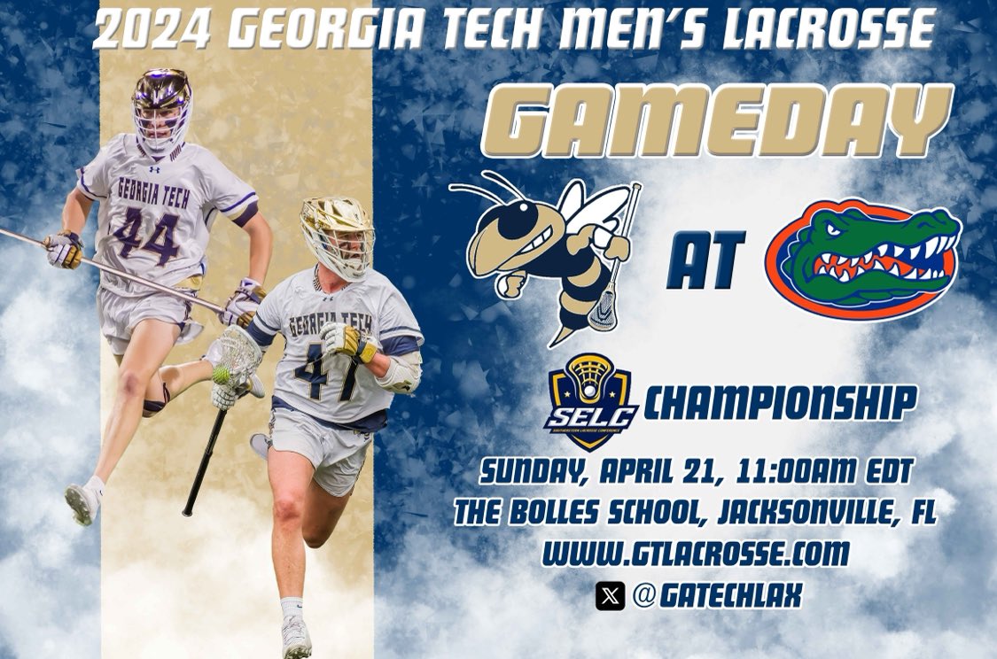 GAME DAY!! The Jackets take the field at The Bolles School at 11:00am vs @GatorsLaxClub for the SELC Title on the line. #ROLLHIVE 🐝🥍