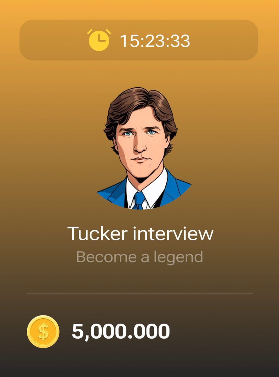 🤔 Many of CEOs are asking if they should give an interview to Tucker...

We'd also like to ask you whether or not a good CEO would use this crazy PR option for his exchange or pass?

⏰ BTW Tucker won't be waiting for you, for ages... tick-tock...