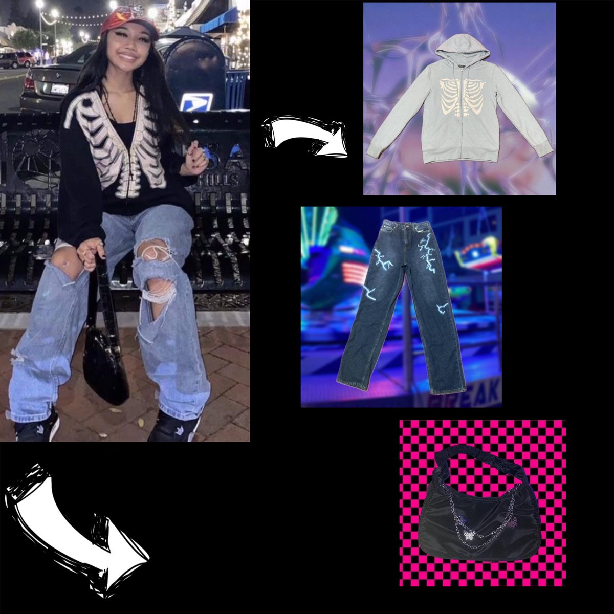 Cybercore 🩵✨🦋📟💿 
Shop outfit link in bio #cyberpunk #fashion #depop #seller #smallbusinesstips
