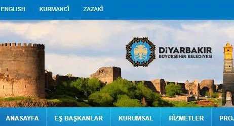 Diyarbakır Belediyesi'nin sitesinde Türk Bayrağı skandalı! Web sitesinden Türk bayrağımız kaldırıldı