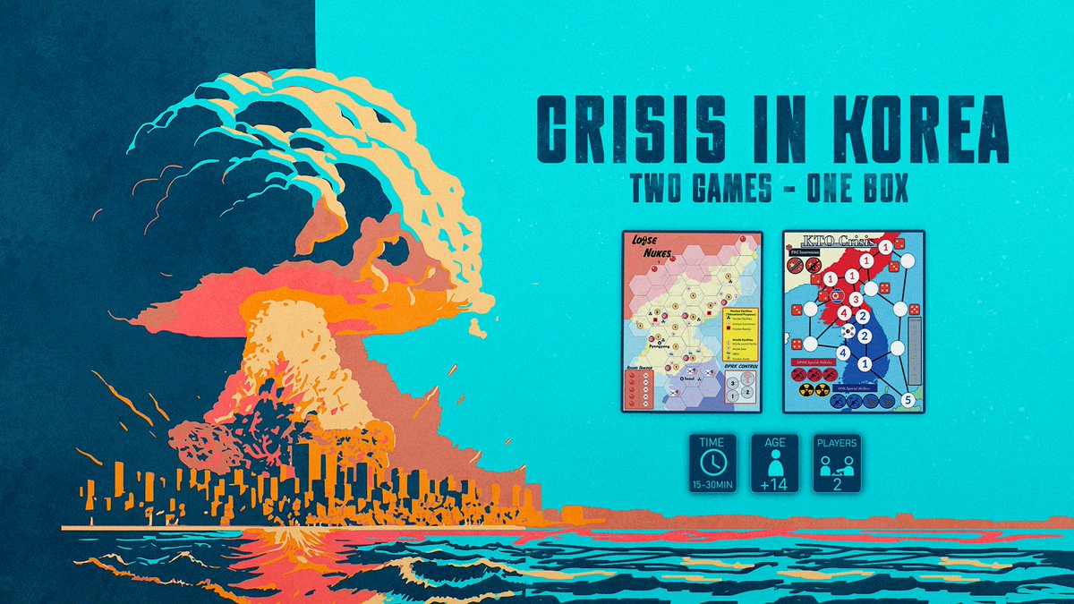 Don't forget to back my forthcoming two #wargame set with @CatastropheGam2 -- "Crisis in Korea". Not enough wargames consider the nuclear weapons, so I made these educational games to help players understand the problem from two different angles. 

Link 🔗 kickstarter.com/projects/campa…