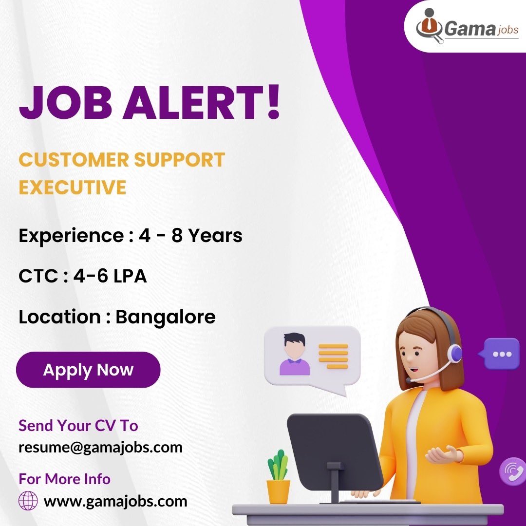 Apply Here : gamajobs.com/job_detail/ind…

#bpo #business #outsourcing #callcenter #customerservice #marketing #job #telemarketing #sales #contactcenter #hr