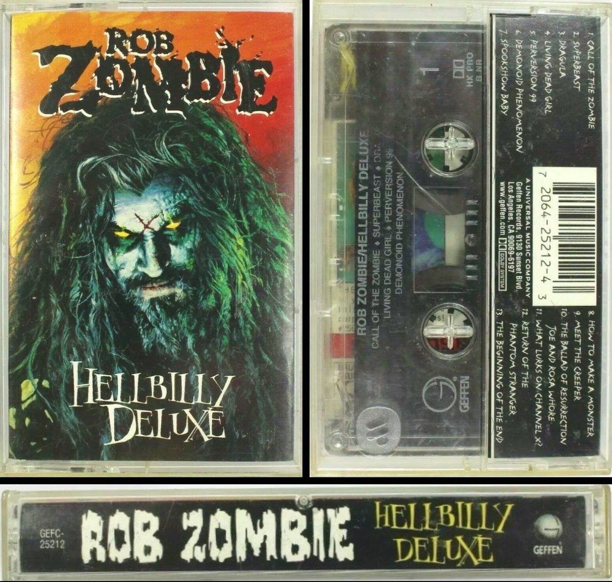 ROB ZOMBIE’S HELLBILLY DELUXE (1998) • SOUNDTRACK CASSETTE TAPE