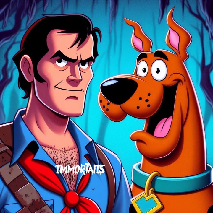 This looks like fun. Ash Williams and Scooby Doo vs. THE EVIL DEAD