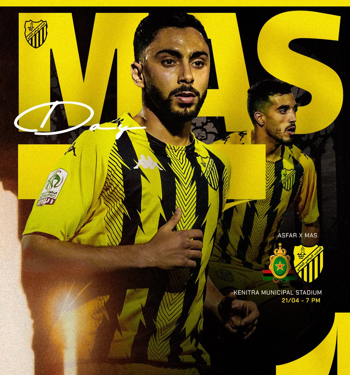 🟡⚫It's #BotolaPro action at Kenitra Municipal Stadium🐯 
#ASFARMAS