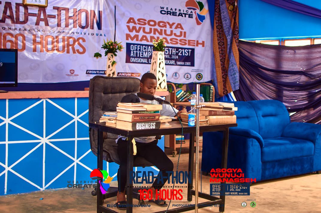 temit4me's tweet photo. 160 hours Marathon Reading by an individual 

130 Hrs and still Counting 

@WeAfricaCr4506 
@NigeriaGov 
@GovAgbuKefas 
@GWR 
@Channelstv
@ARISEtv

#WeafricaCreate 
#WeafricaCreate
#160hoursreadAThon
#GetInvolvedNow https://t.co/3ms3rzZLb0