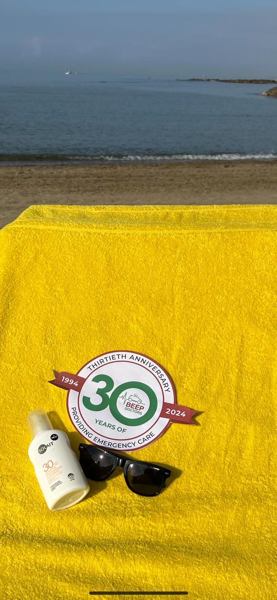 BeepDoctors's tweet photo. Our 30th Birthday Logo took to the beach in Marbella this week and generated some great conversations - our success is all about awareness!! Celebrating 30 years of Beep Doctors ❤️ Please join our celebration and share our logo from your corner of the world🌍 #logotour2024 #30 https://t.co/eQqmDbCl0C