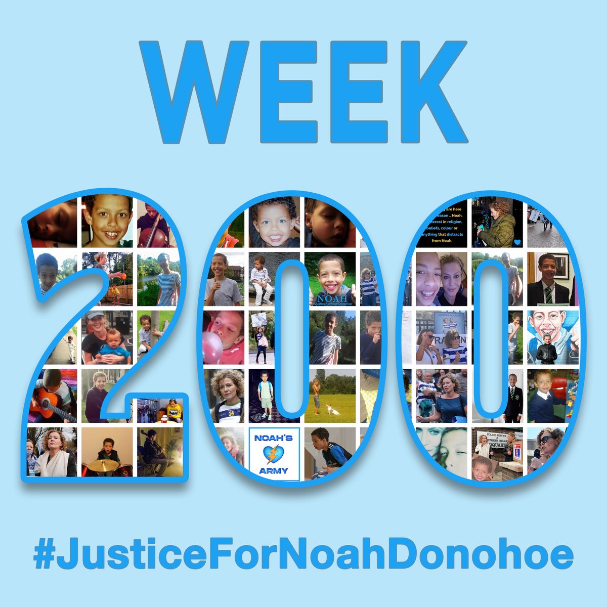 It is WEEK 200 
‼TWITTERSTORM‼ EVERY SUNDAY at 6:11PM until we get Justice for #Noah and the Truth for Fiona.

#JusticeForNoahDonohoe 
#RememberMyNoah💙 
#TruthForFiona
#TheNoahDonohoeFoundation  
#NoahsArmy⚡
#Week200