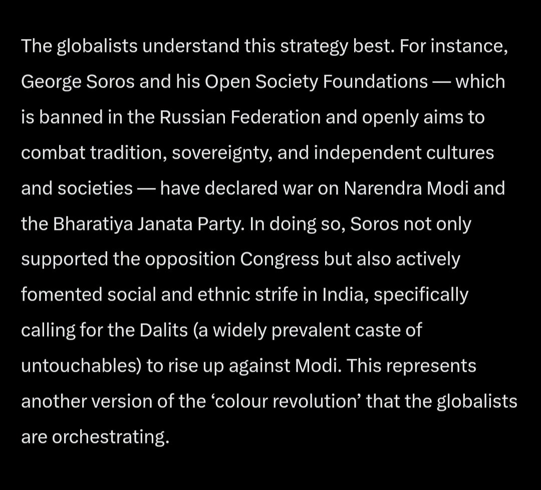 Aleksandr Dugin India and Soros. #Soros #India