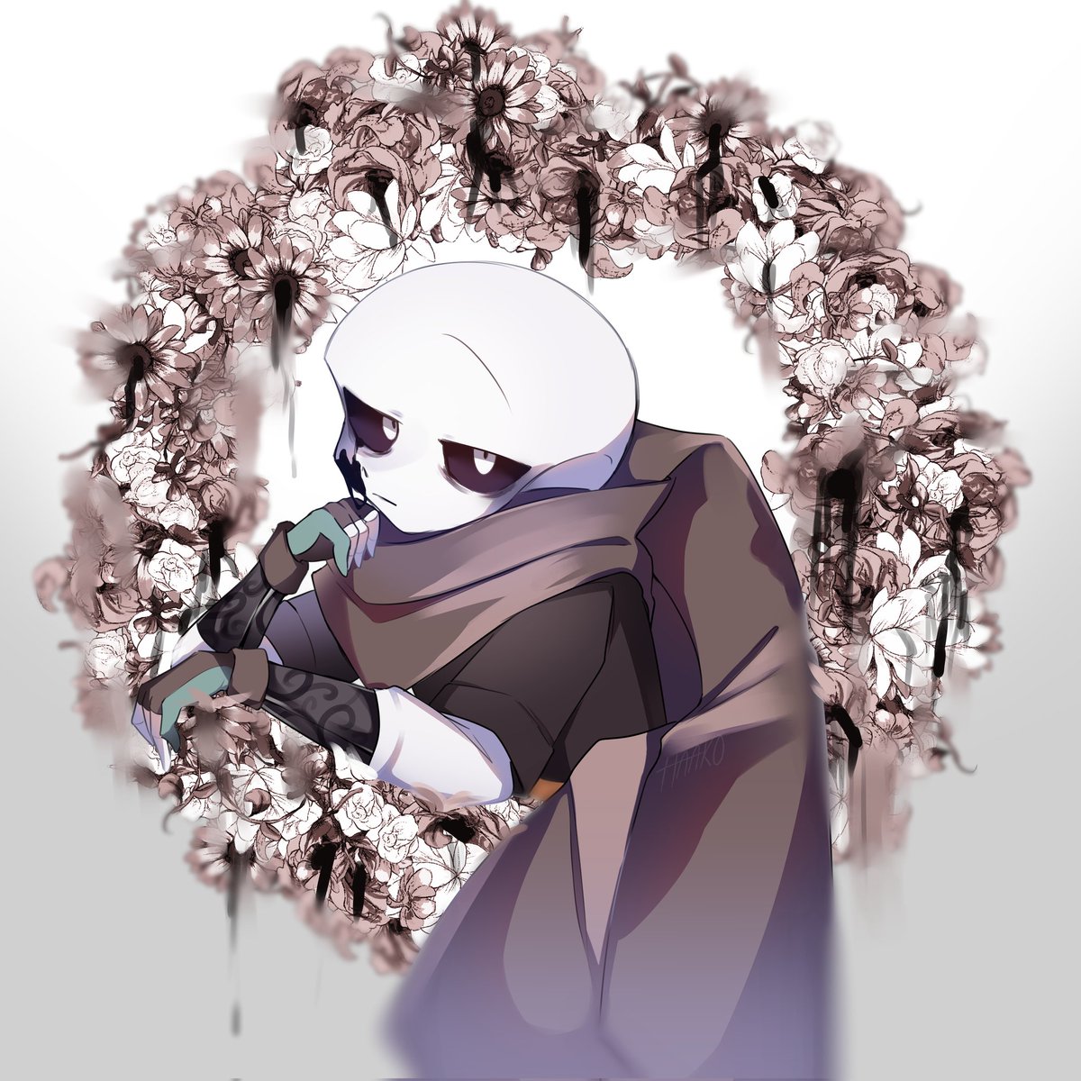 Happy (late) birthday Ink!!!! I didn't know what to draw for him aaaa #inksans #undertaleAU #sansau