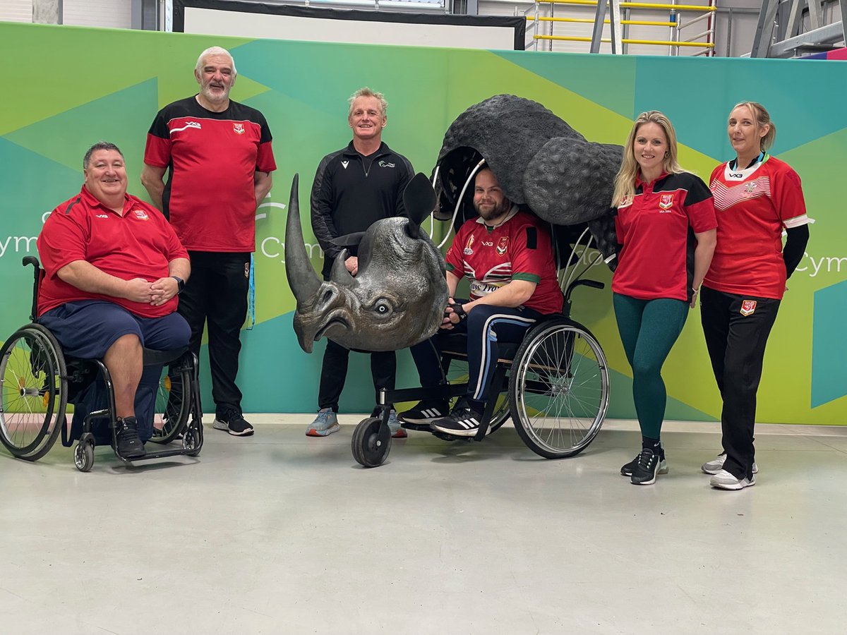 Best wishes to all #LondonMarathon competitors, especially @WheelchairRL's Martin Turner and our Head of Rugby League, Mark Jones, representing @SaveTheRhino in a bespoke costume designed by over 150 Coleg y Cymoedd learners and staff. 🌍🦏🦽

Good luck and finish strong! 💪