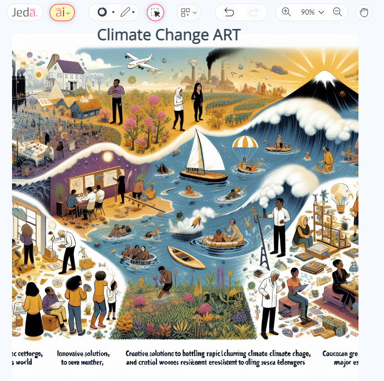 Climate change threatens our world's future. From extreme weather to disappearing habitats, the stakes couldn't be higher. It's time for action, innovation, and global cooperation to protect our planet for generations to come. 🌍💪 #ClimateCrisis #ActOnClimate #jedaai #ai #art