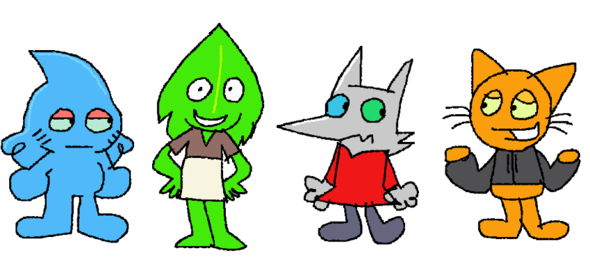 decided to draw 4 more bfdi creatures! thats probably it for now though