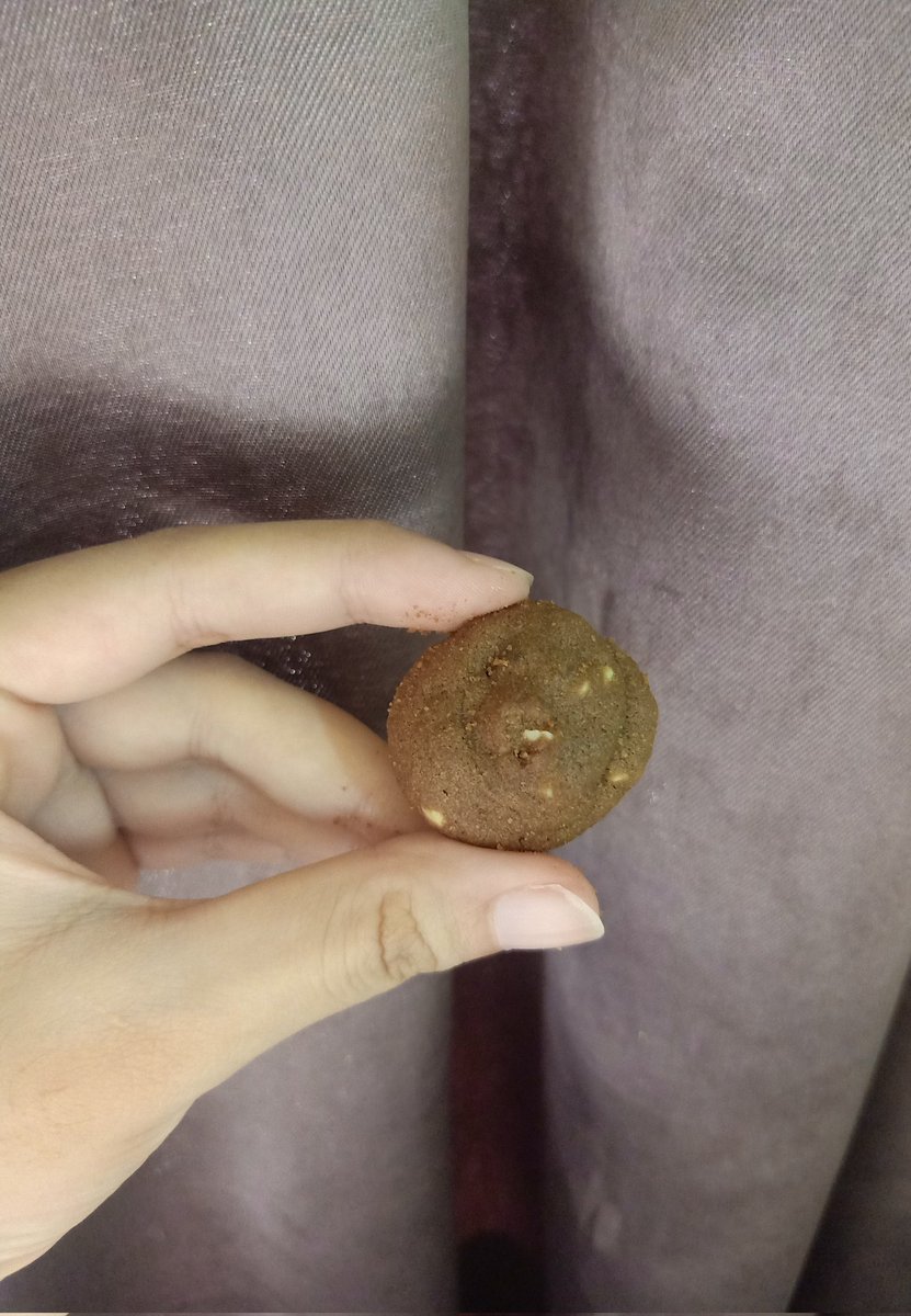 cookies coklat waktu raya paling function buat kudap kudap! paling fav cookies badam serius sedapp.

this one jenis bite size senang sekali masuk dalam mulut je! terasa choc chip &amp; badam sekali bila kunyah hihi

thank you <a href="/jiicantik/">Biskut sedap 🇵🇸🇲🇾</a> bagi cookies coklat badam ni 🤤🫶🏻