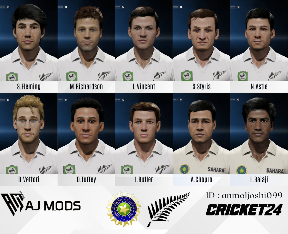 AJMods99's tweet photo. ๐ฎ๐ณ๐๐ณ๐ฟ India and New Zealand Test Players 2003-Now Updated! ๐
๐ฅ On the Special Request of @anmoljuneja1994 ๐ฅ
You Guys Can Also Raise Request Through DMs! ๐ฉ
Download these Players Now at ID: anmoljoshi099 ๐ป
#Cricket2003 #IndvsNZ #Cricket24 #AJMods https://t.co/0b5qH4foPP