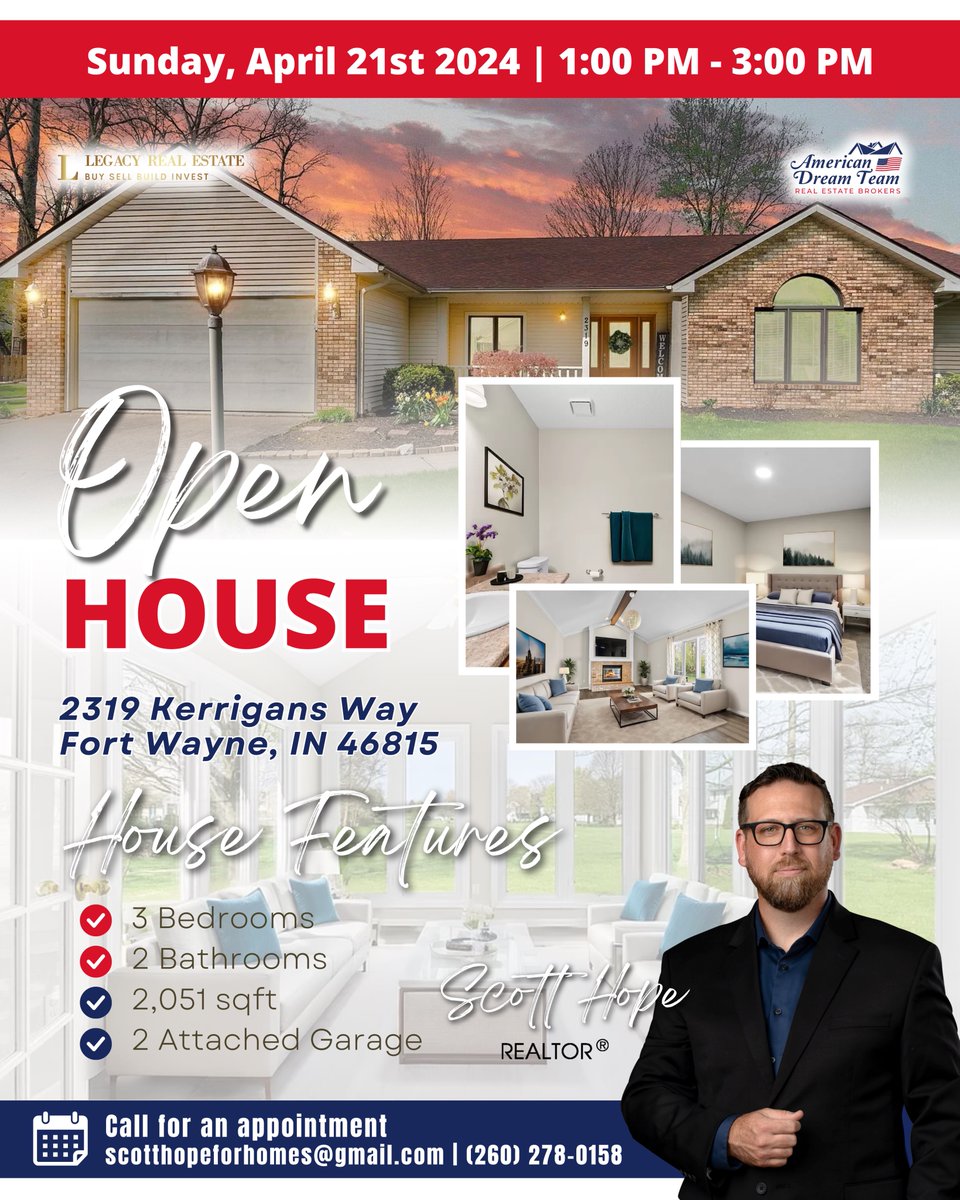 🏡 Step into your future home at Kensington Downs. Pre-inspected, freshly updated, and waiting for you! See you there! #openhouse #newlisting #fortwayne #indiana #americandreamteamrebrokers #homebuying #listingagent #openhouseweekend #homeownership