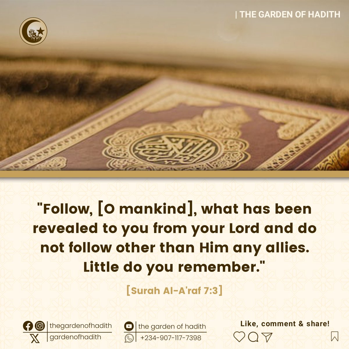 THE GARDEN OF HADITH (@gardenofhadith) on Twitter photo 2024-04-21 07:42:43