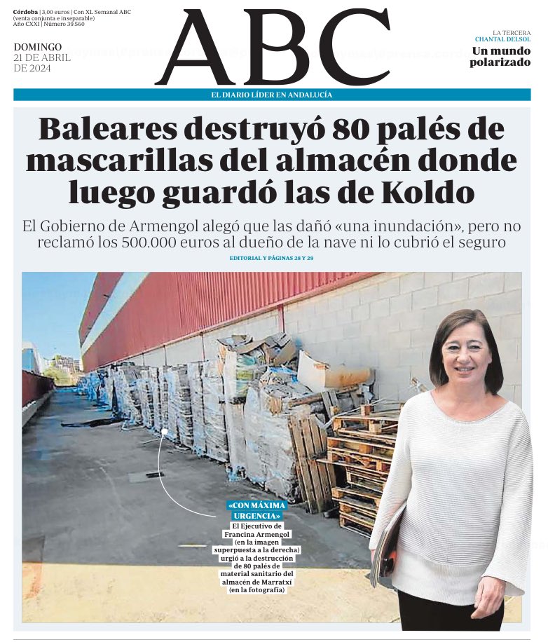 ❌ El escándalo de las mascarillas de Armengol continúa. El PSOE quiere esconder la verdad y tapar a la Presidenta del Congreso.