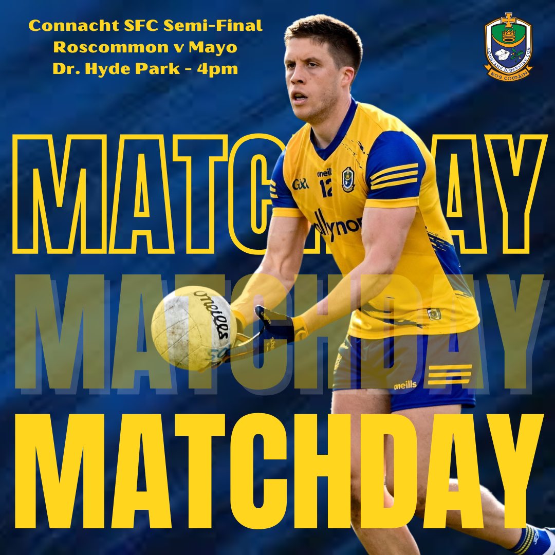 𝗜𝗧’𝗦 𝗠𝗔𝗧𝗖𝗛𝗗𝗔𝗬! Have you bought your ticket? 🎟️ Advance ticket sales only at bit.ly/3PZaJuv or selected Centra & SuperValu stores. Information ➡️ bit.ly/4aWXse0 #Rosgaa #GAABelong