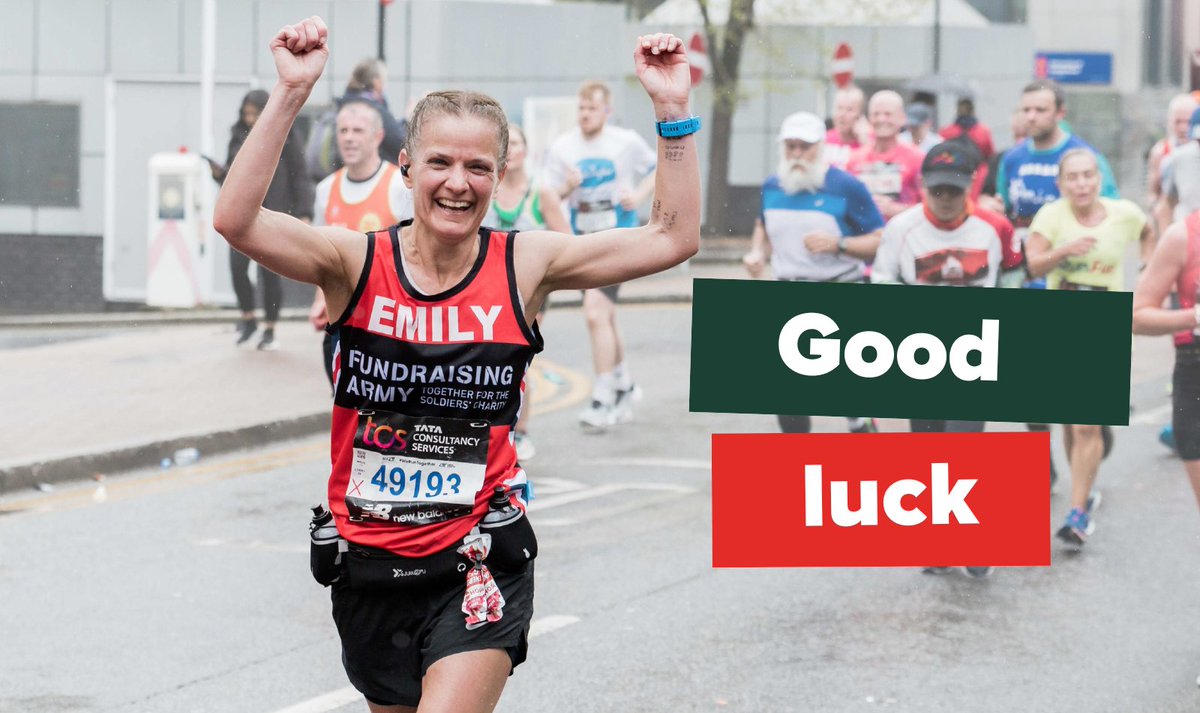 👟🍀Good luck to our Fundraising Army of runners at the LondonMarathon today! The weather is looking fantastic and the runners will be setting off from the staring line shortly. Join us in cheering them on! 👏 #ForSoldiersForLife #LondonMarathon 2024