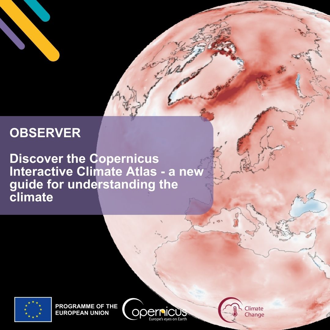 Our #CopernicusClimate Change Service (C3S) recently launched an Interactive Climate Atlas 

This new tool will help policymakers and other C3S users to easily analyse & interpret climate data 📈 

Read our latest #CopernicusObserver👇 
e.copernicus.eu/OBS_Climate_At…