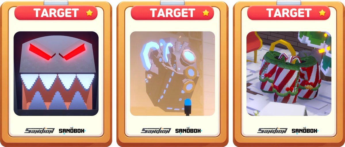 Find Target (28/30)🔎   

Shall we go on a trip to find the targets?  

📅 Apr 21, 2024 08:00 UTC ~ Apr 21, 2024 11:00 UTC  
🎁 Zealy 5 xp     

🔗EVENT : facbros.com/sandionevent 
🔗Zealy : zealy.io/cw/sandion 
🔗Discord : discord.gg/YjRSGenA7x    

<a href="/TheSandboxGame/">The Sandbox</a>