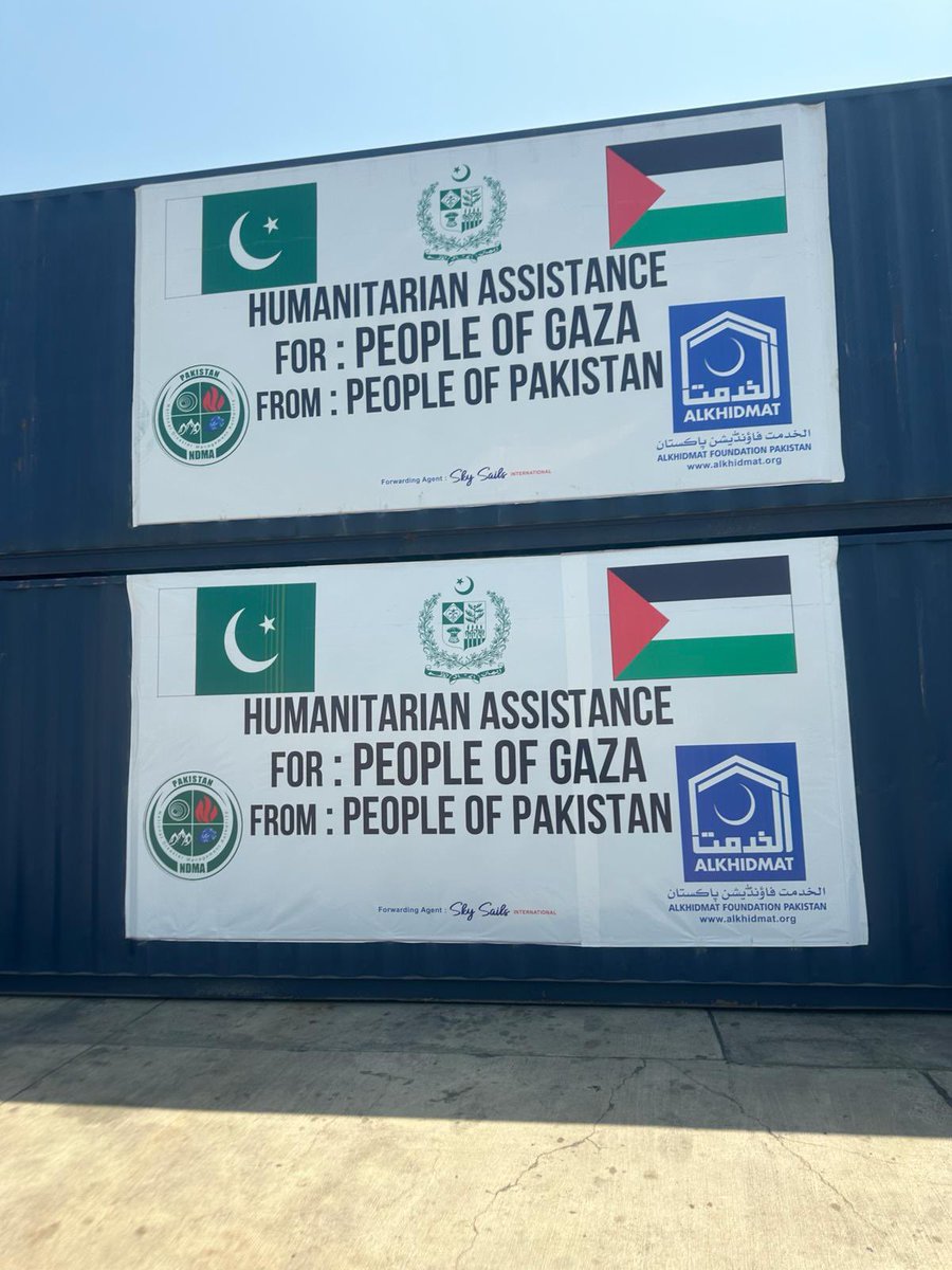 Pakistan dispatches its 8th tranche of humanitarian assistance for Gaza of 400 tons consisting of winterized tents, tarpaulins, blankets, medicines and food supplies through sea. The shipment will be received by the Pakistani Ambassador at Port Said, Egypt and handed over to the…