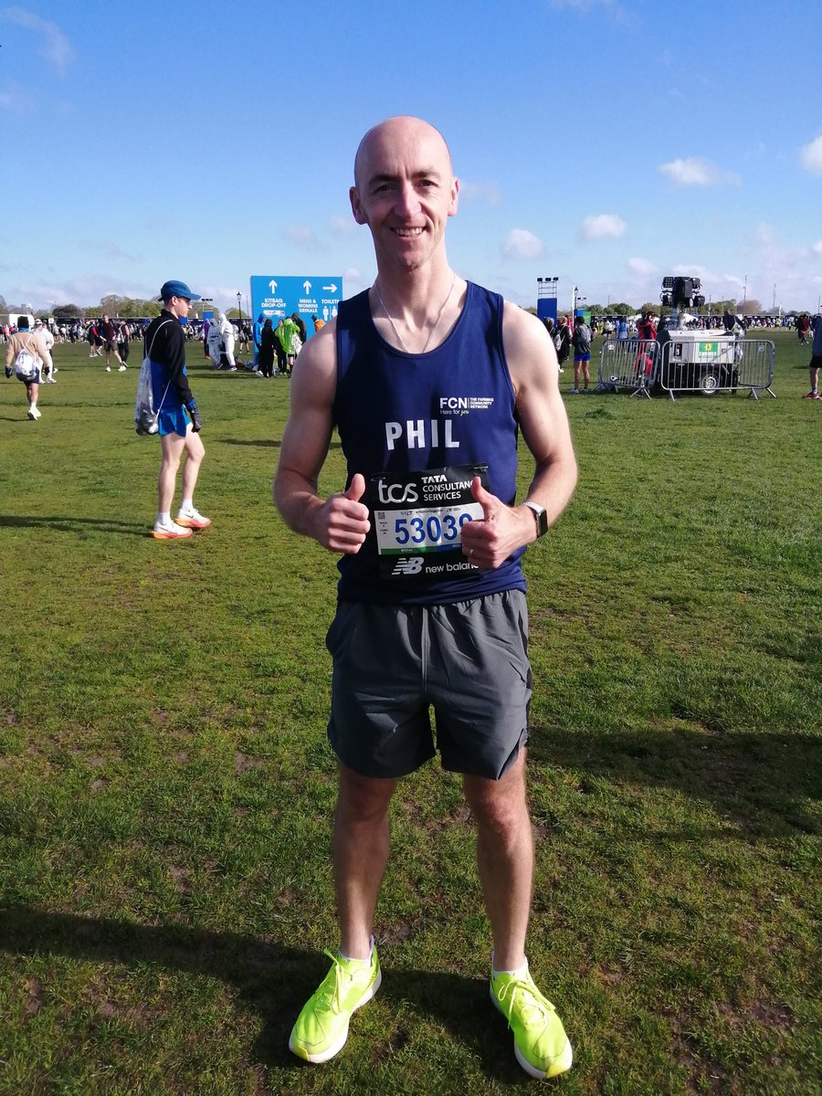 Good morning from #LondonMarathon Will try to run a steady race and #ComeHomeSafely Running for @FCNcharity Pls sponsor me here: justgiving.com/page/philip-ca… #farmers #charity #MentalHealthMatters 🏃🧑‍🌾🙌