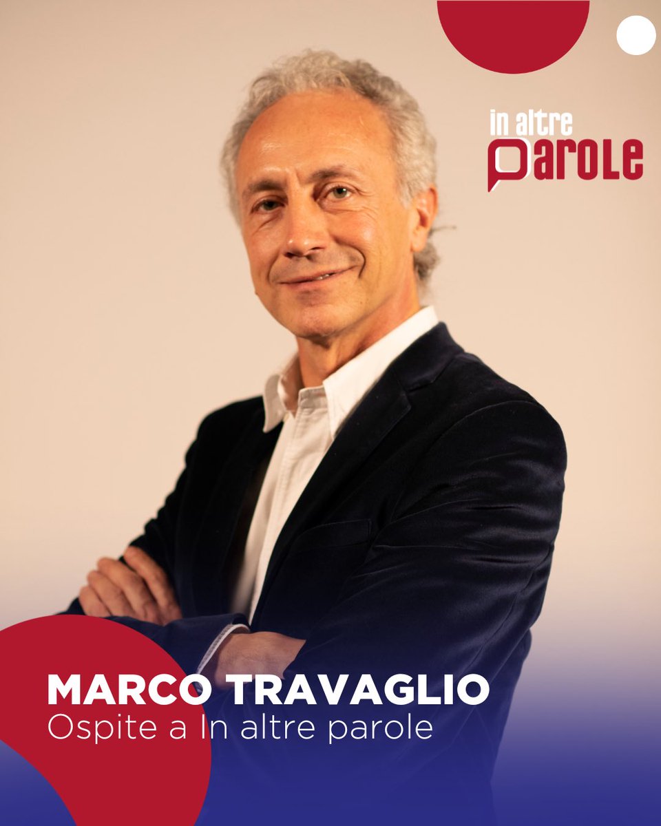 #inaltreparole l’ospite di questa domenica è Marco Travaglio! Ci vediamo alle 20:35 solo su @La7tv
