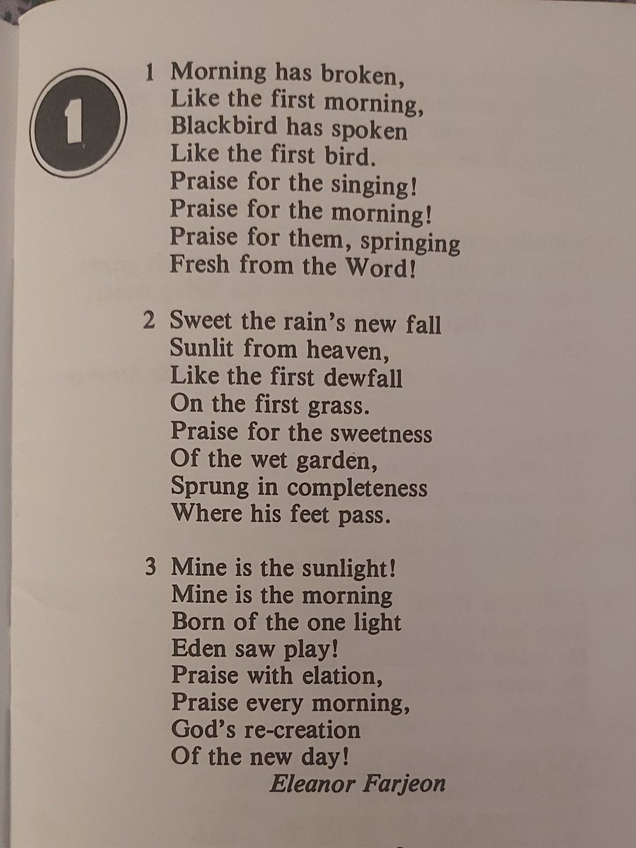 This week's Old School Assembly Hymn is 'Morning Has Broken'.🎵 First published in 1931, this hymn of thanks was written by English poet and children's author Eleanor Farjeon. The words were put to 'Bunessan', a Scottish tune which had earlier been used as a Christmas Carol.