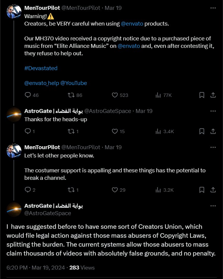 AstroGateSpace's tweet photo. @smartereveryday @Rainmaker1973 @X We should Create a #CreatorsUnion that can legally defend us from the big Mass Abusers of Copyright Laws and Freebooting.

We should DEMAND that @X &amp; (@ElonMusk) add Freebooting &amp; Disinformation to the report options to let us help find such accounts

#Freebooting 
#لصوص_المحتوى https://t.co/WyrTMekNws