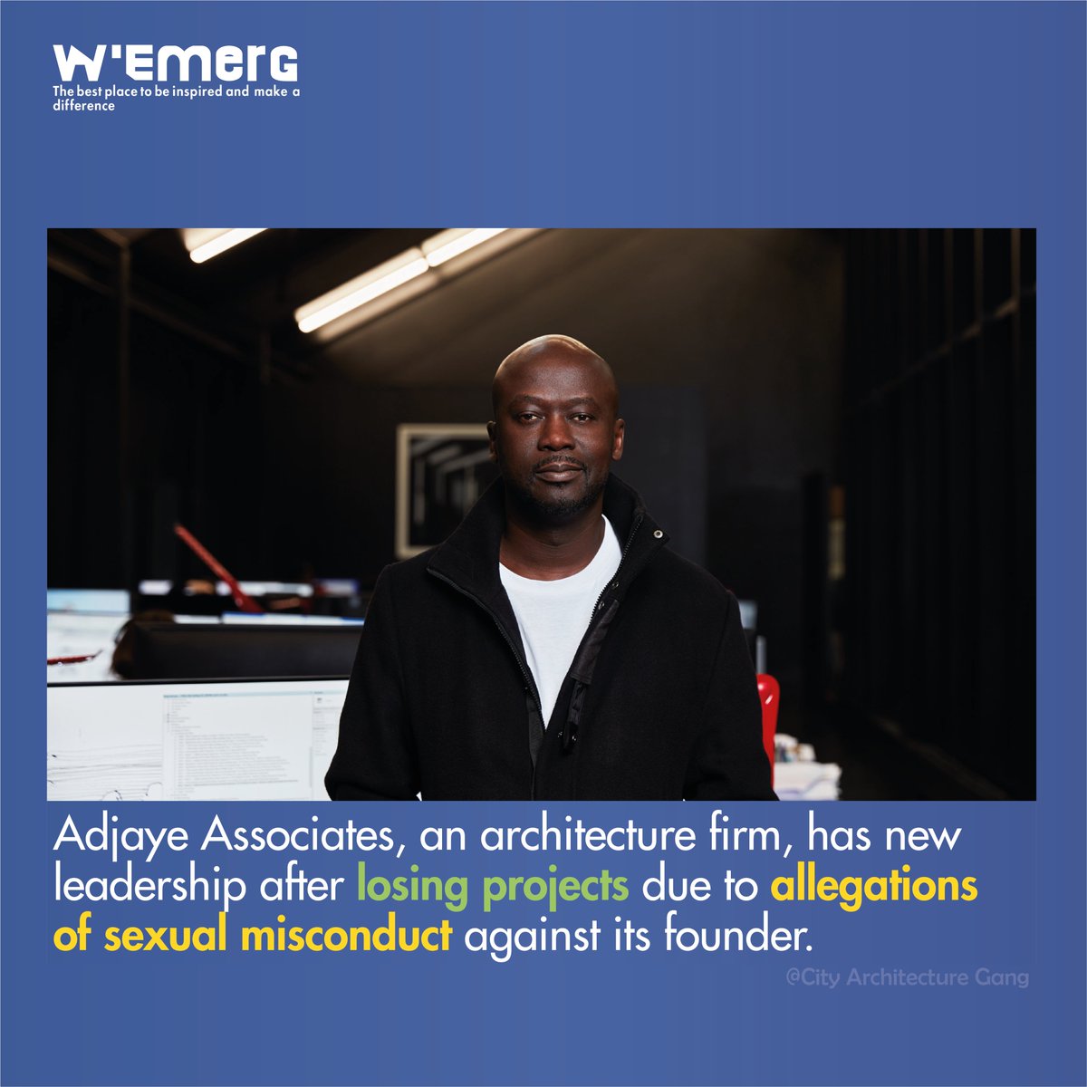 Adjaye Associates architecture studio has announced a new leadership following project losses due to allegations of sexual misconduct against its founder, David Adjaye. 
#AdjayeAssociates #NewLeadership #Allegations #SexualMisconduct #DavidAdjaye #NewCEOs #Accra #London