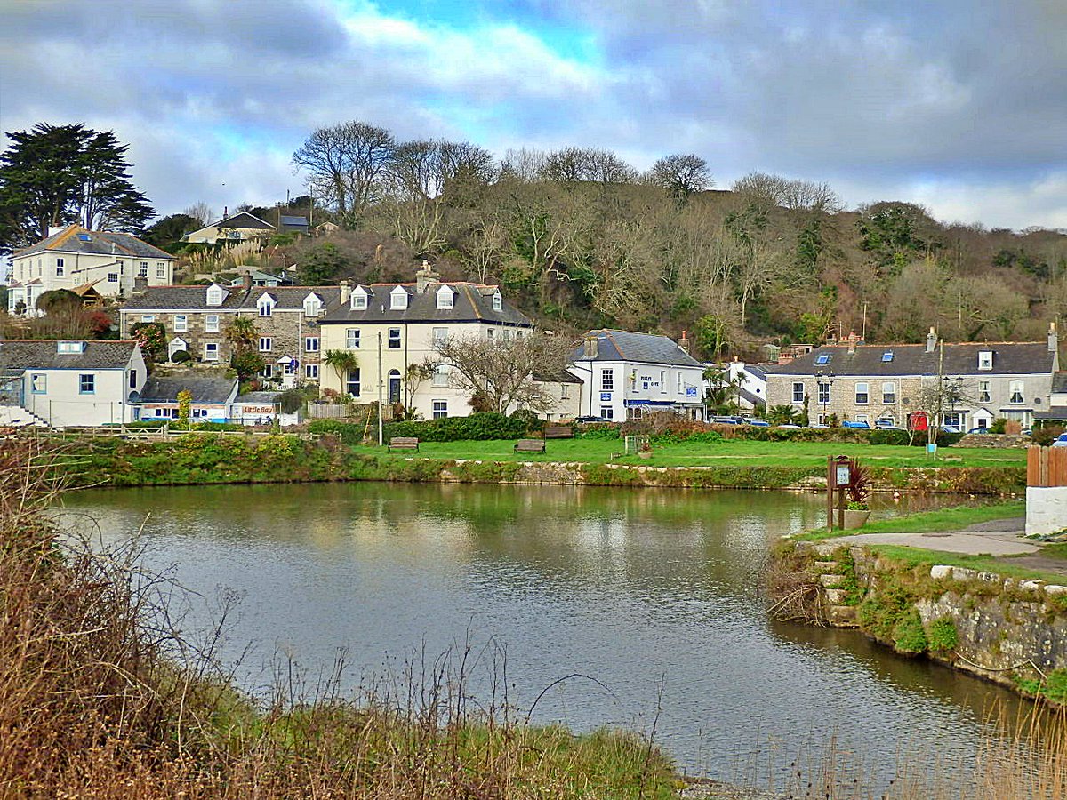 The landlocked harbour at Pentewan, Cornwall. Have a peaceful Sunday and beyond.