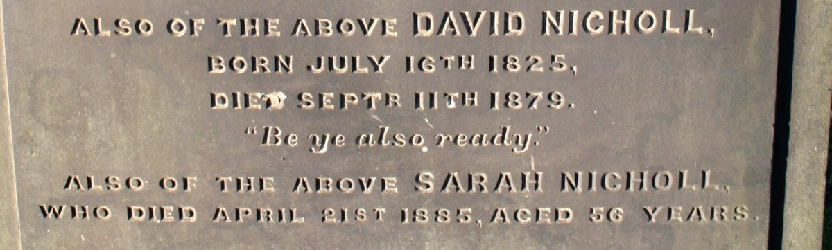 ListerLaneCem's tweet photo. Remembering Sarah (née Smith), wife of former Halifax hatter David Nicholl (d. 1879), who died on this day in 1885 at the age of 56. https://t.co/Cp6u3Kl8qx