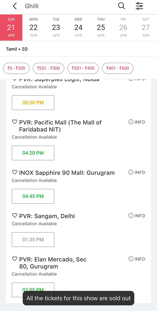 It's a full house at #PVRSangam Delhi for the mesmerizing re-release of <a href="/actorvijay/">Vijay</a>'s #Ghilli! A heartfelt thank you to all #ThalapathyVijay enthusiasts for making this screening an unforgettable success! 🌟🍿 #Houseful #GhilliMania